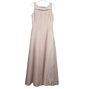 Vintage Jessica McClintock Bridal Gown Sleeveless Dress Rhinestone Pink 14 NWT